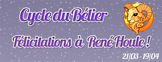 gagnant cycle du bélier 2020