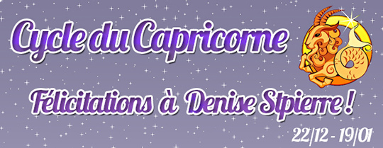 gagnant cycle du Capricorne 2021