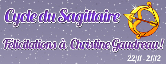 gagnant cycle du Sagittaire 2020